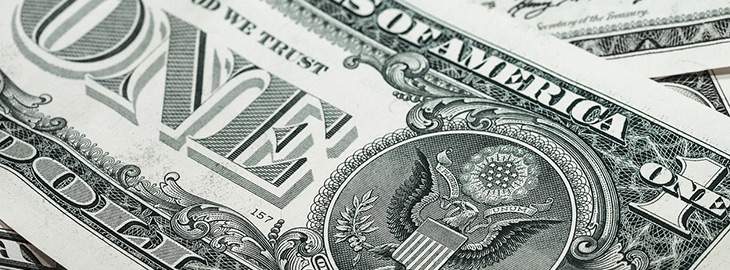 closeup of U.S. dollar bills
