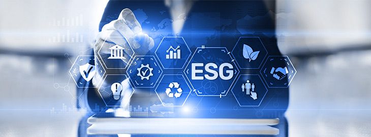 ESG Environment social governance investment business concept on screen